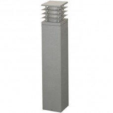 Φωτιστικό Κολωνάκι Τετράγωνο 1xE27 100cm Αλουμινίου Γκρι IP44 9-72336